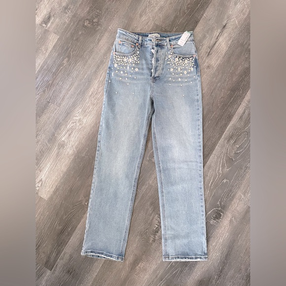 NWT Signature8 Simons Rhinestone Straight Leg Denim Size Small some stretch - Picture 3 of 7